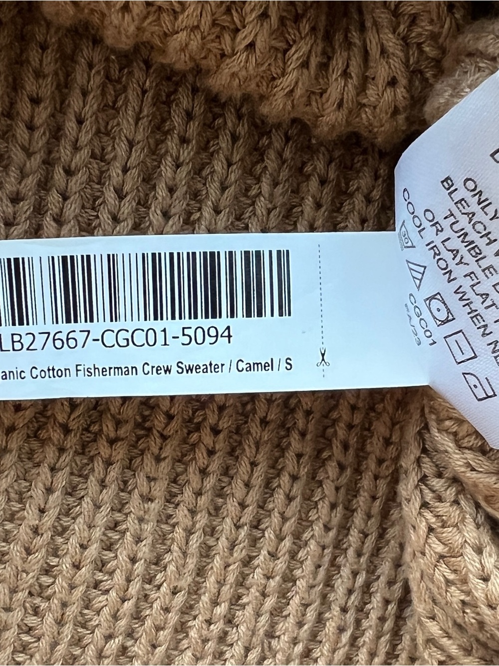 Quince Organic Cotton Fisherman Knit Sweater in Camel Women’s Size S - Picture 5 of 9